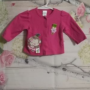 Taggies monkey flower cardigan